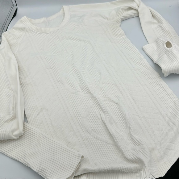 Lululemon Compression Long Sleeve White - Picture 2 of 6